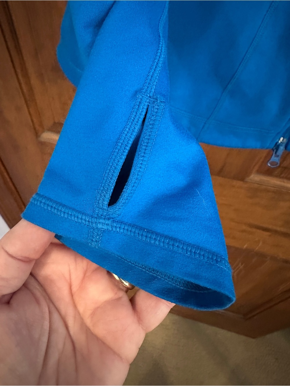 Zella Bright Blue Full Zip Workout Jacket NWOT Stretch Athletic Active Zip Up XL - Picture 5 of 9